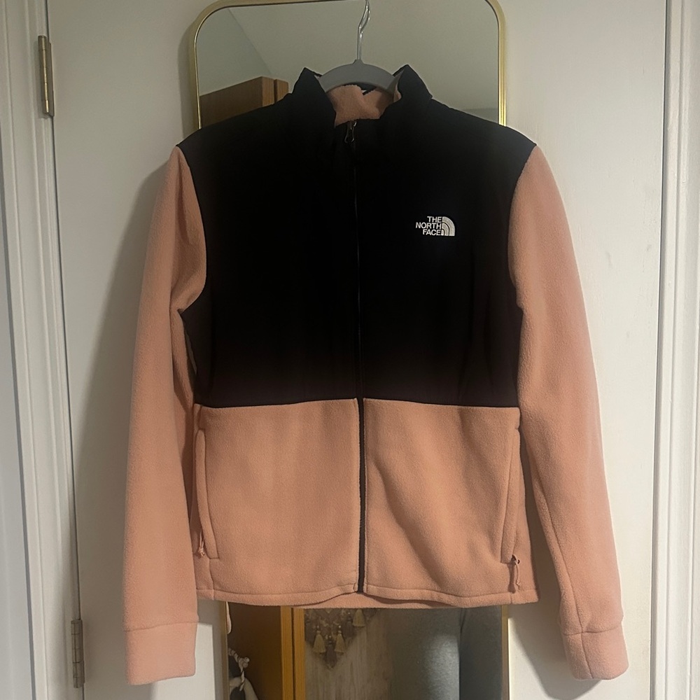 The North Face Black and Peach Fleece Jacket